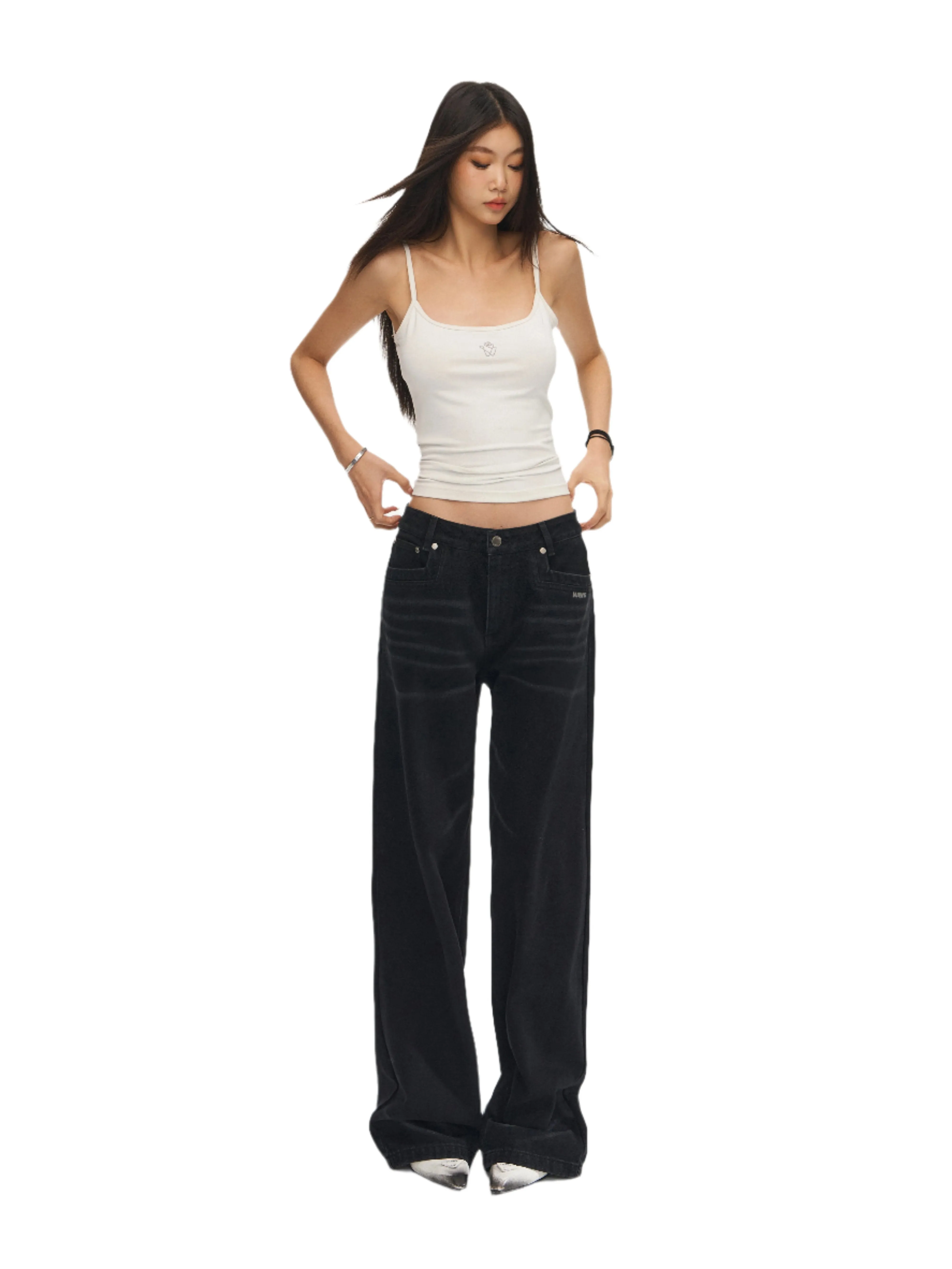9-1 Cow Scratch Jeans In Black