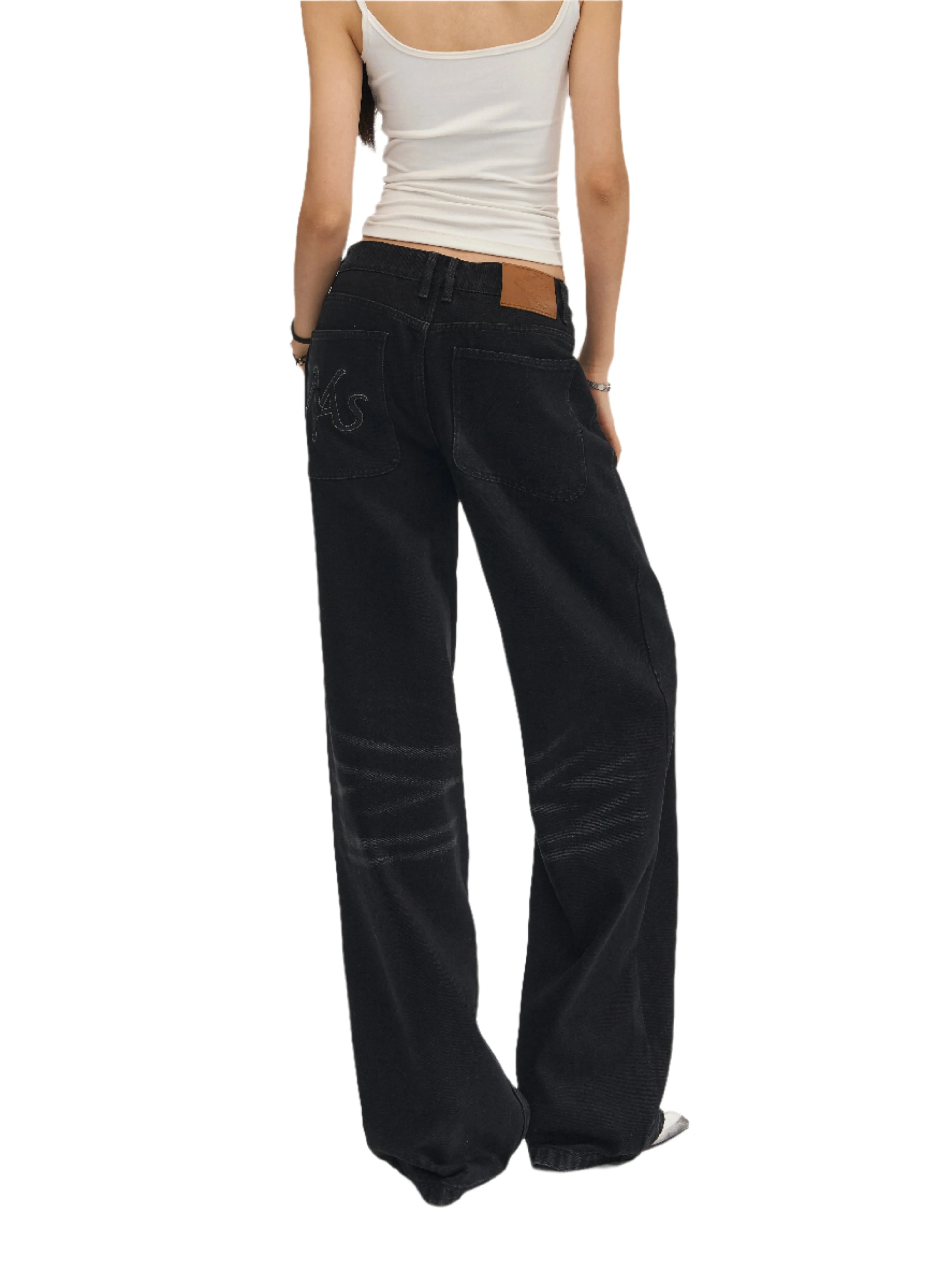 9-1 Cow Scratch Jeans In Black