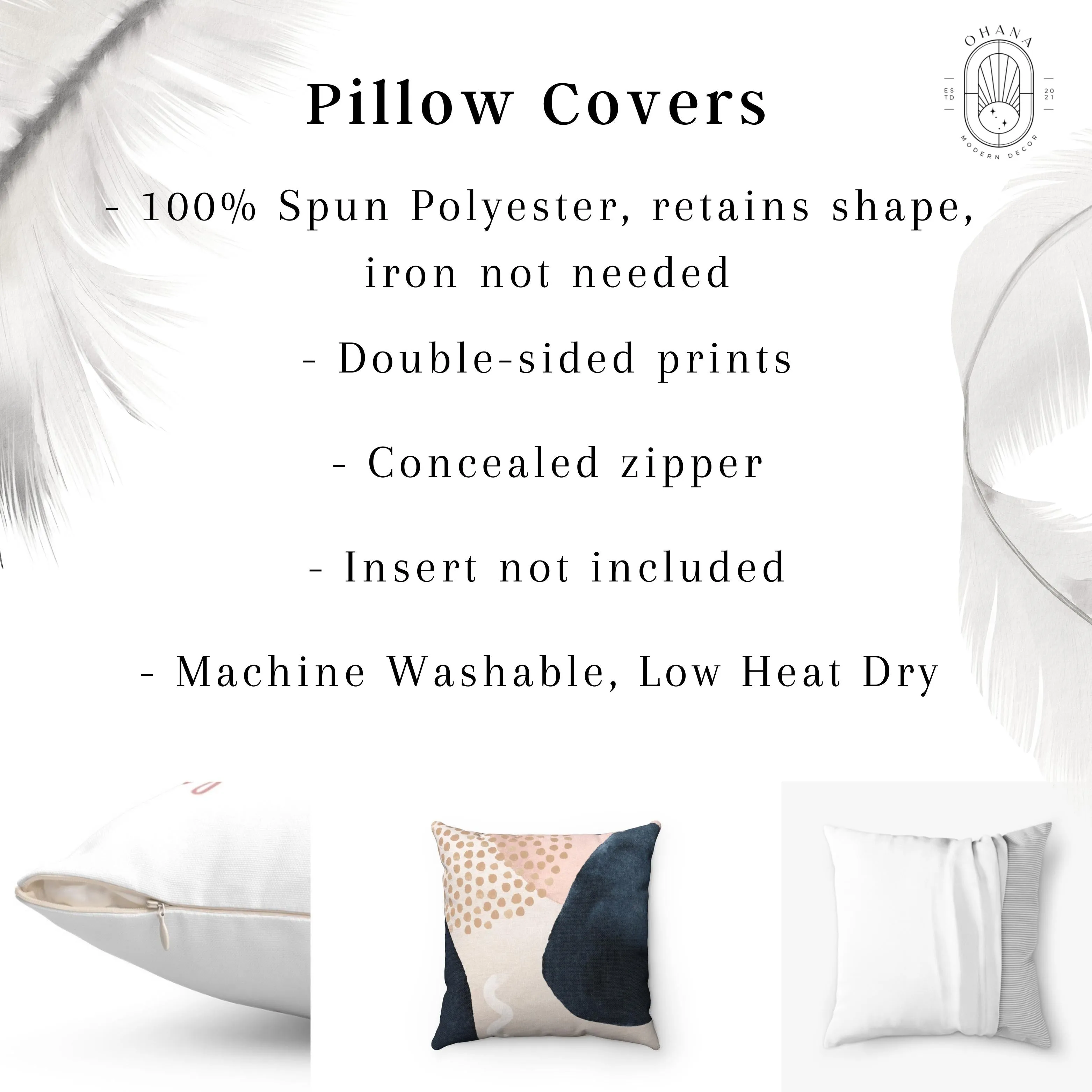 Abstract Boho Pillow Cover | Terracotta Blush Pink Gold