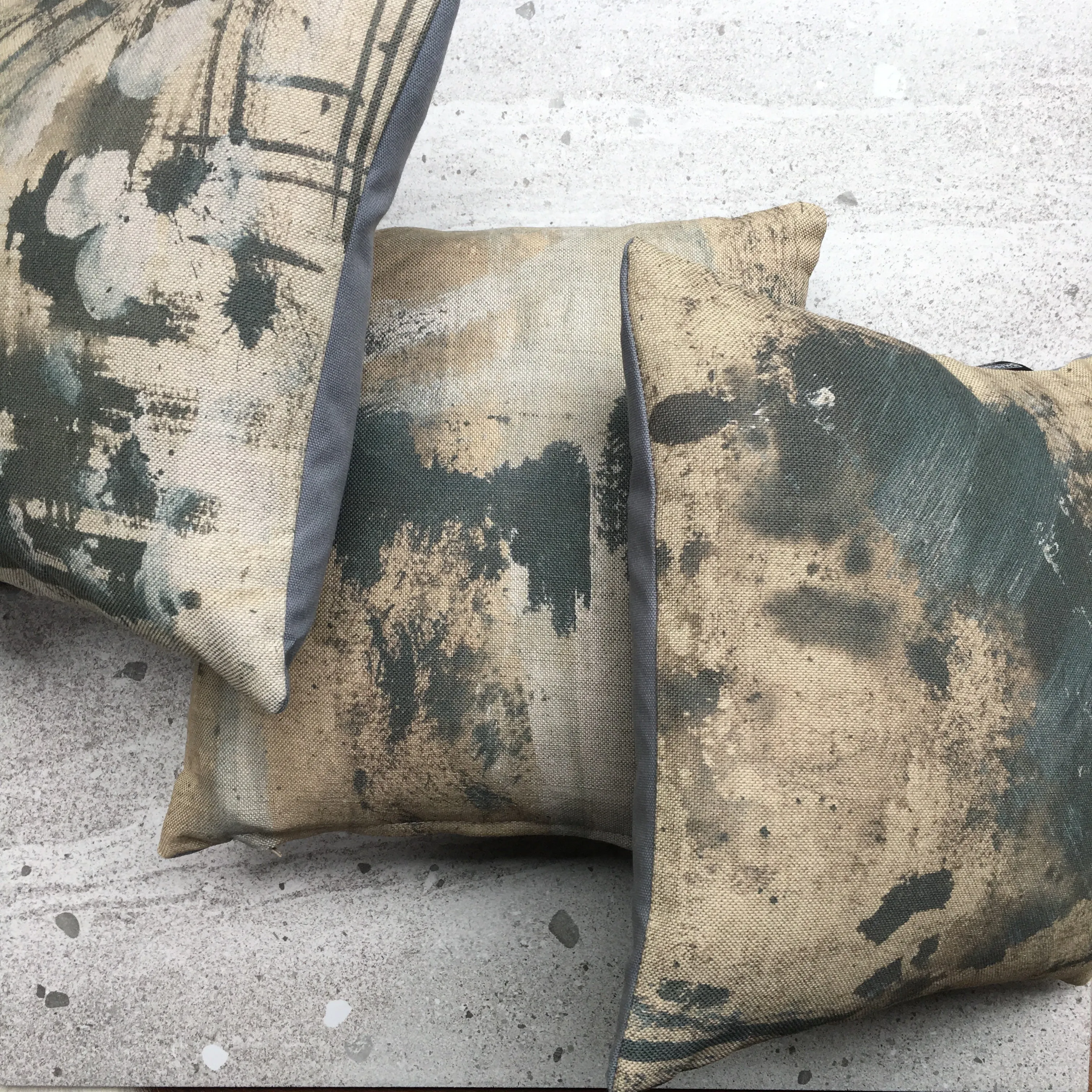 Abstract No 1 Linen Mini Cushion