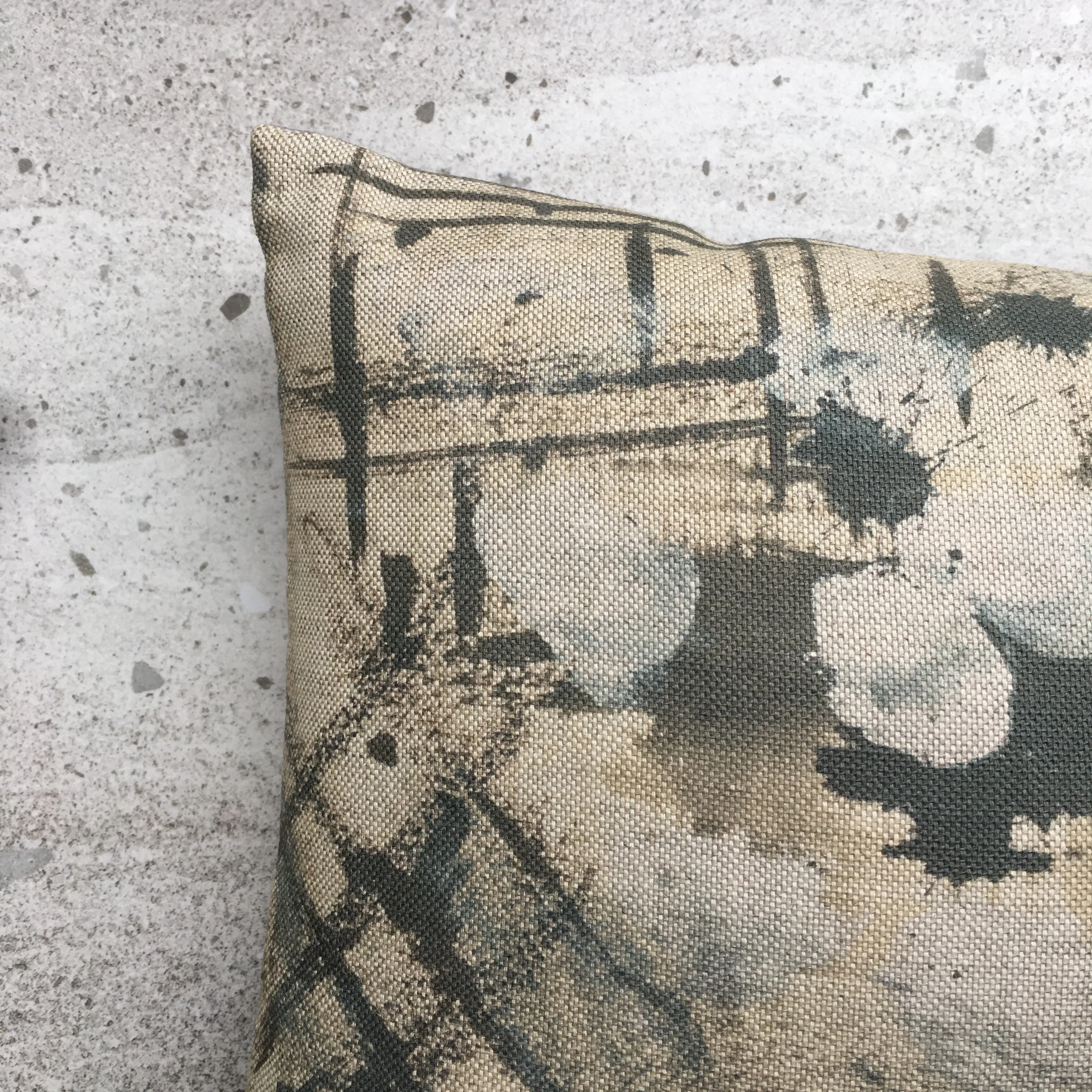 Abstract No 1 Linen Mini Cushion
