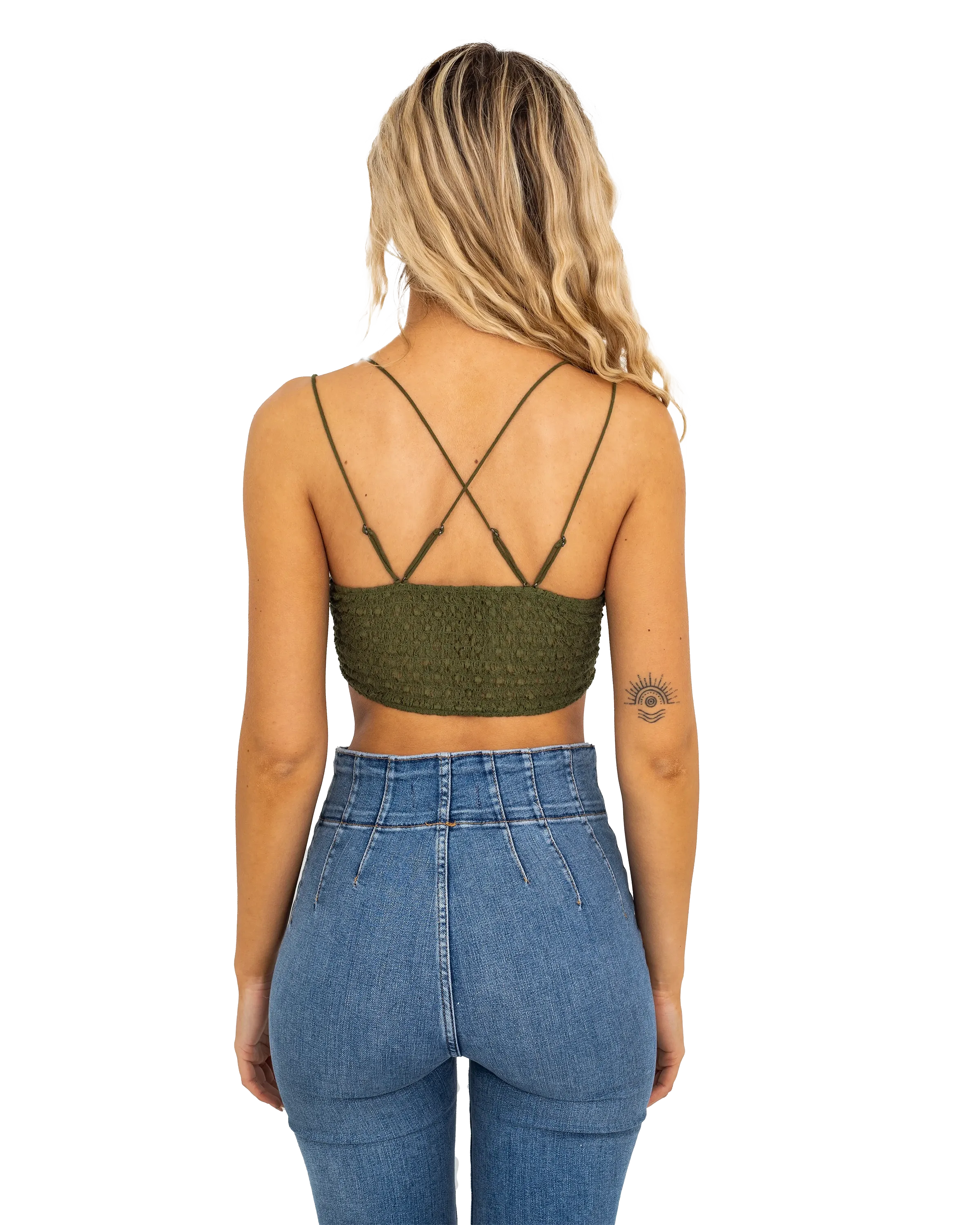 Adella Bralette in Avocado Tree