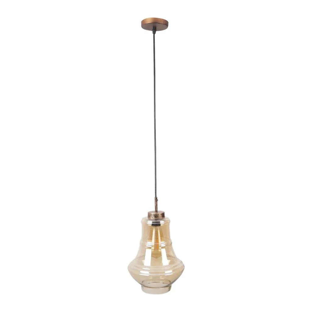 ANTIQUE BRASS Metal Single Hanging Light by Jainsons Lights