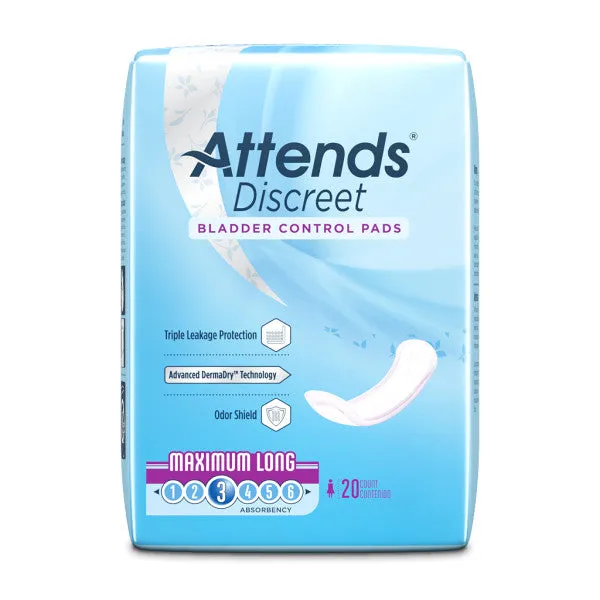 Attends Discreet Women's Maximum Long Pads