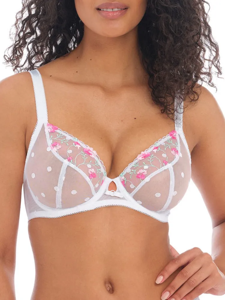 Awakening Demi Plunge Bra - White