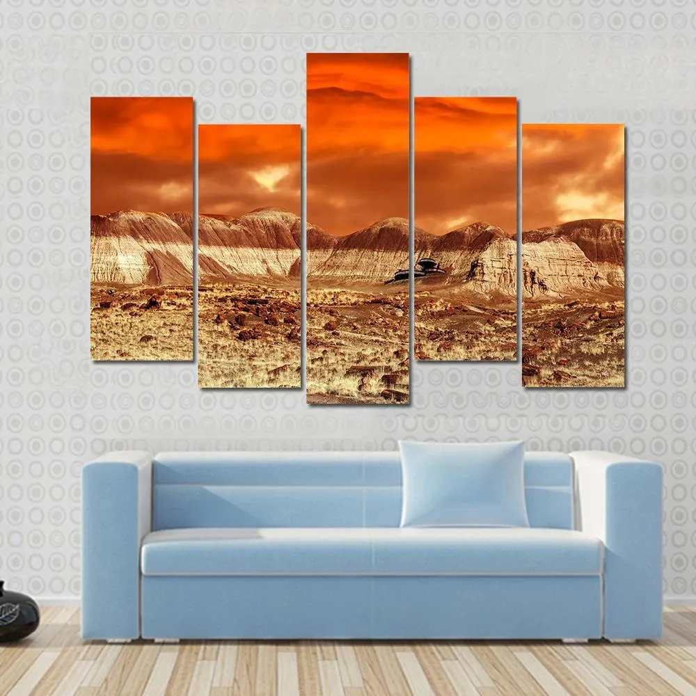 Base On Mars Abstract Canvas Wall Art