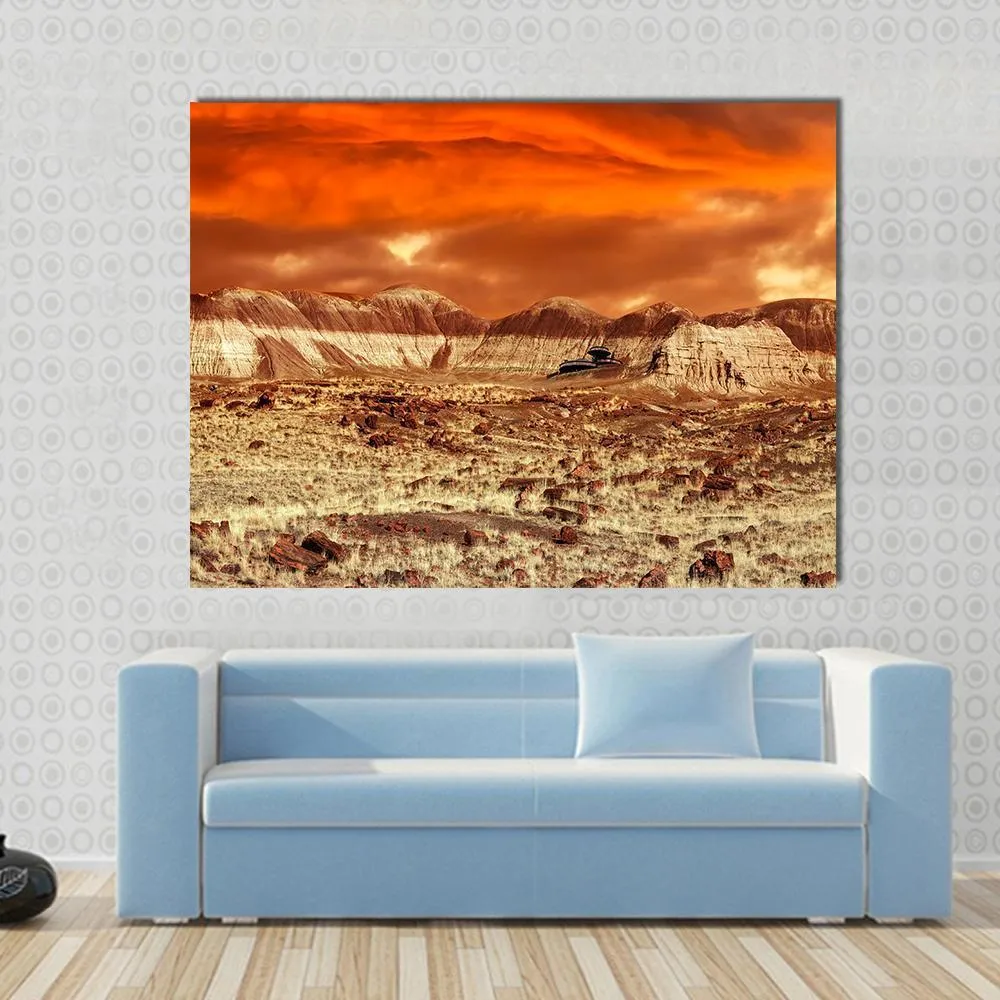 Base On Mars Abstract Canvas Wall Art