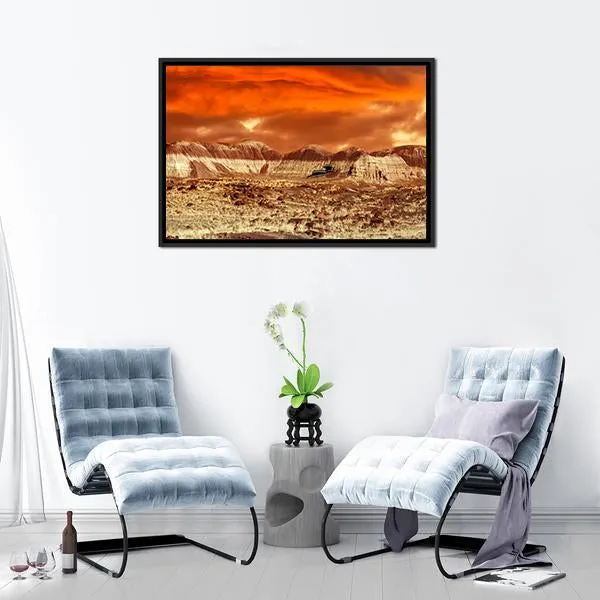 Base On Mars Abstract Canvas Wall Art