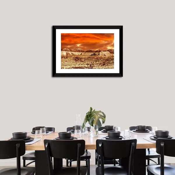 Base On Mars Abstract Canvas Wall Art