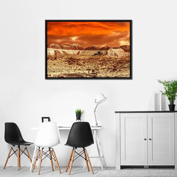Base On Mars Abstract Canvas Wall Art
