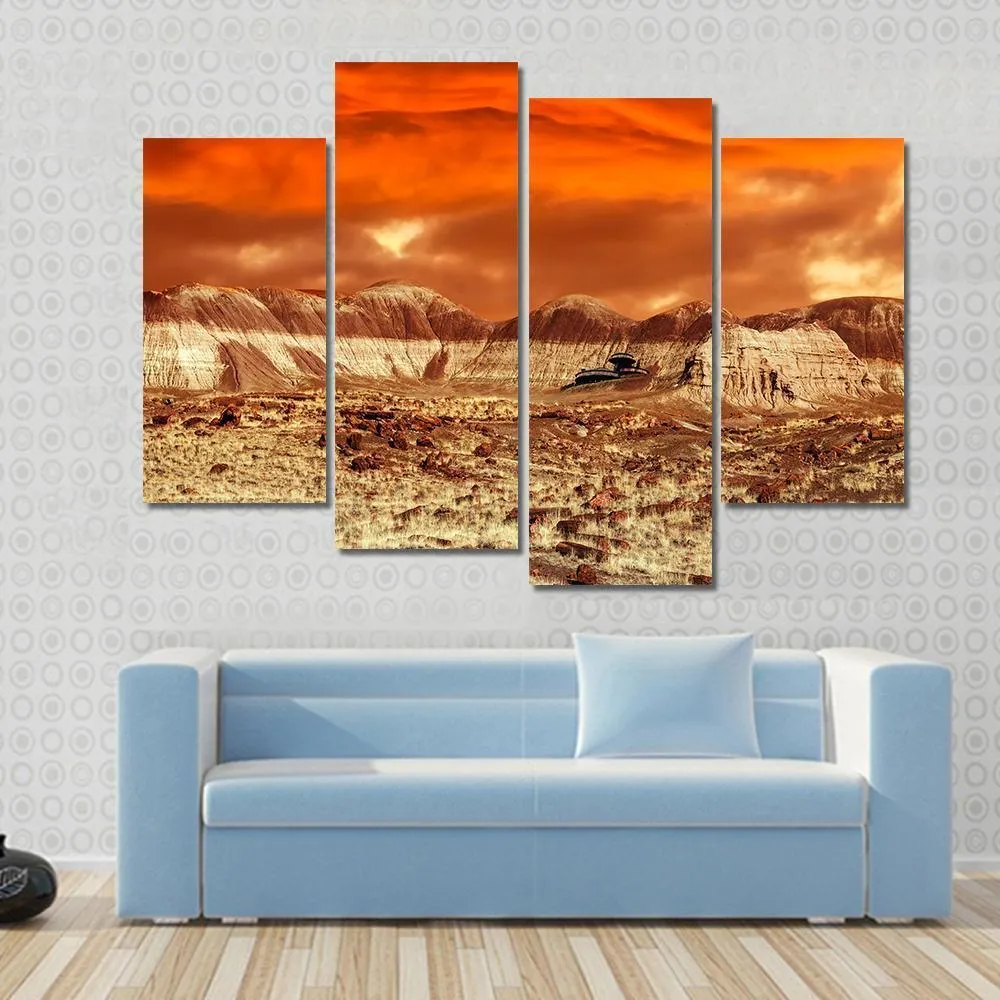 Base On Mars Abstract Canvas Wall Art