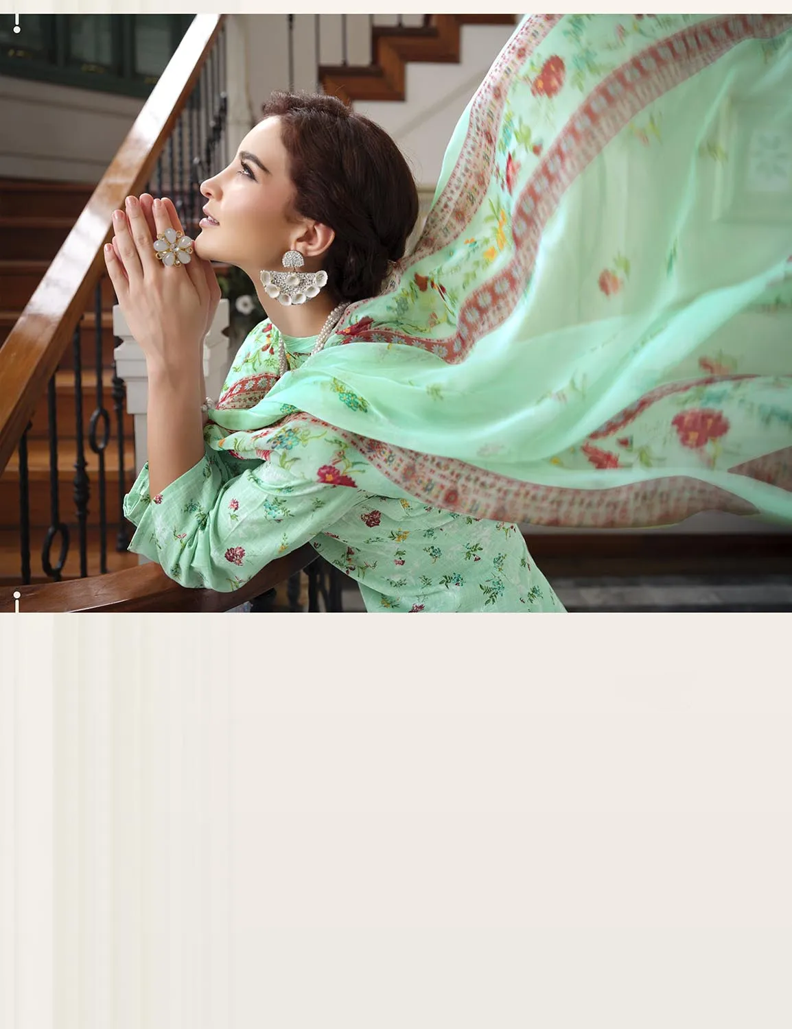 Belliza Cotton Linen Embroidered Unstitched Suit Set Teal