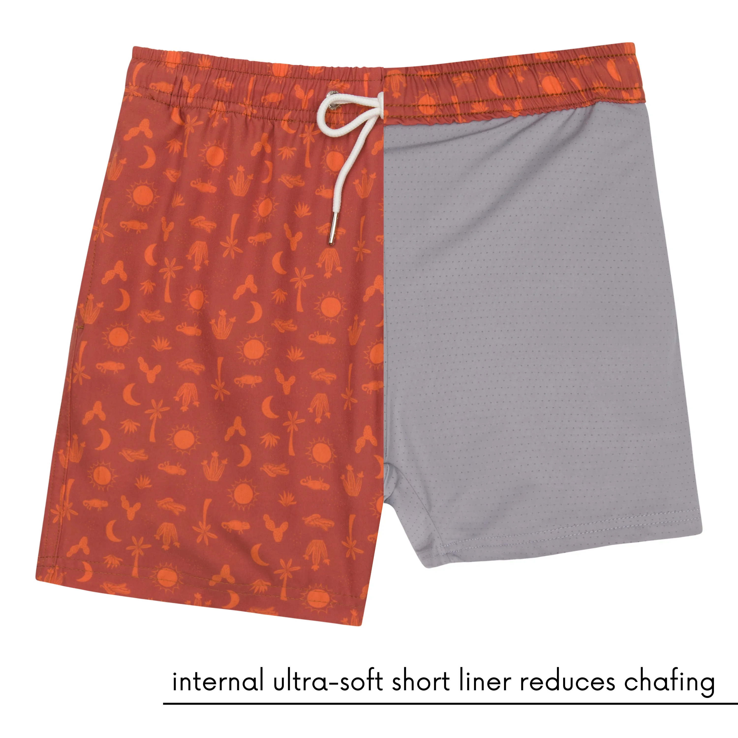 Boys Swim Trunks Boxer Brief Liner (sizes 6-14) | “Desert"