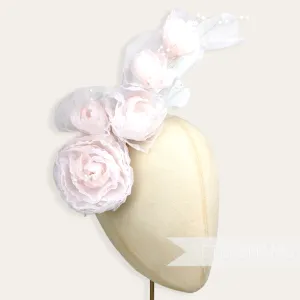 'Cinderella' Crystal Organza and Pearl Millinery Hat Flower Mount