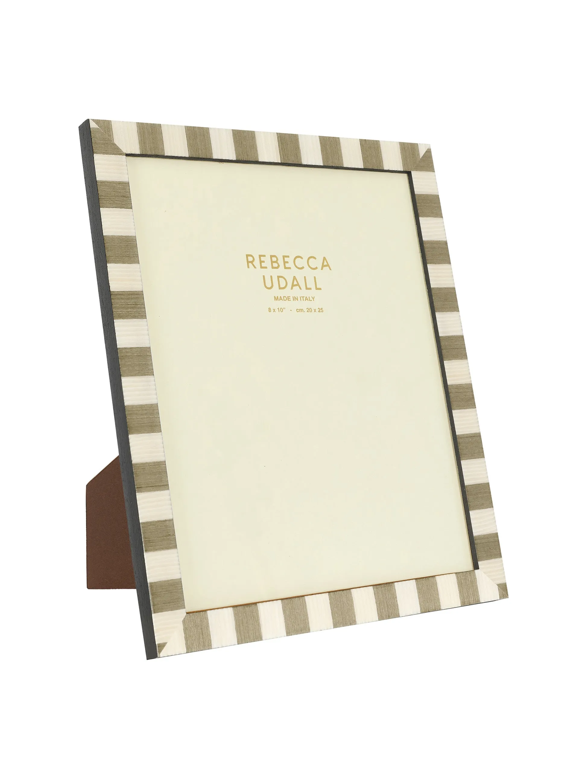 Delilah striped photo frame, taupe