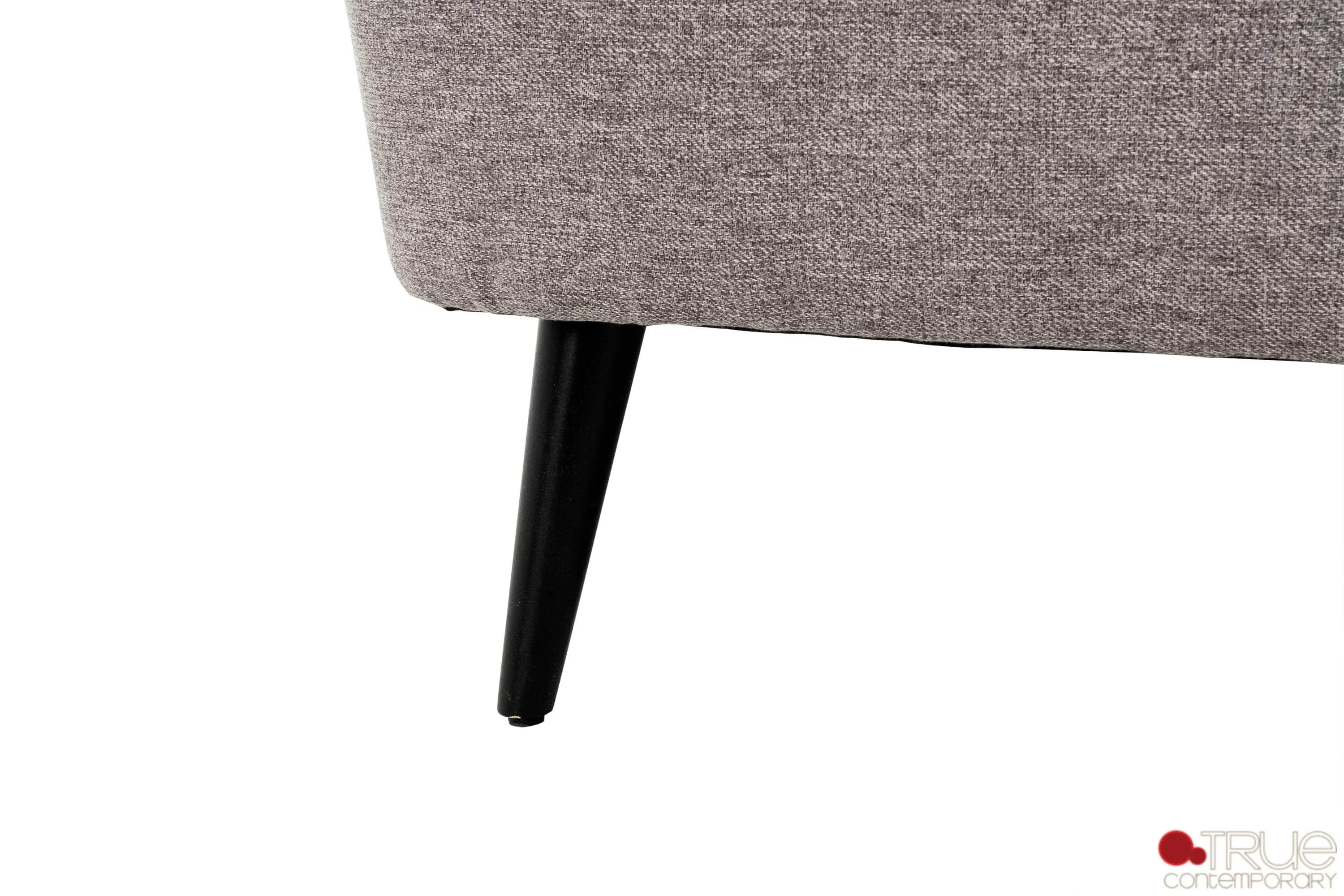 Elizabeth Tufted Sectional Sofa in Nia Grey