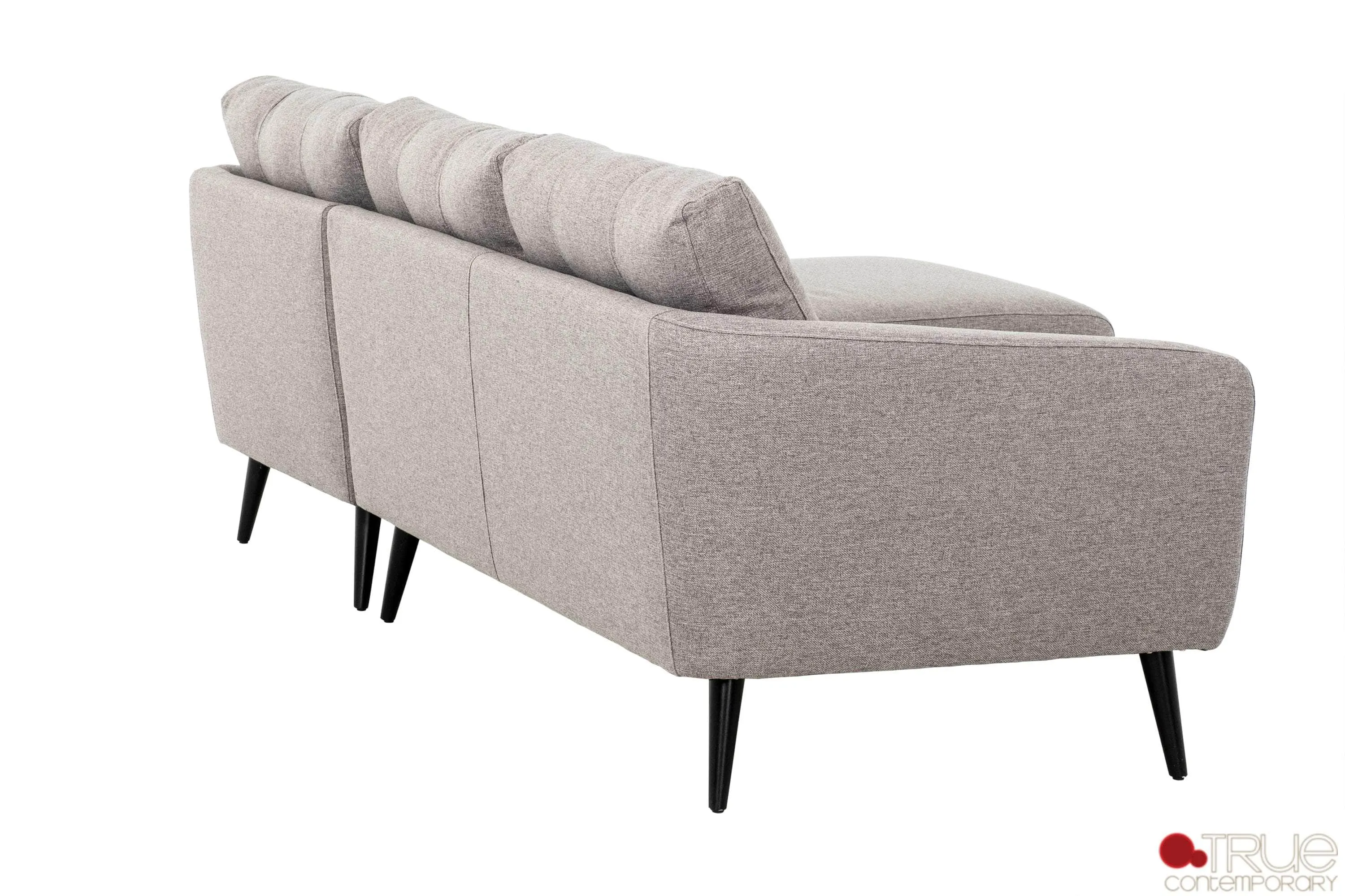 Elizabeth Tufted Sectional Sofa in Nia Grey