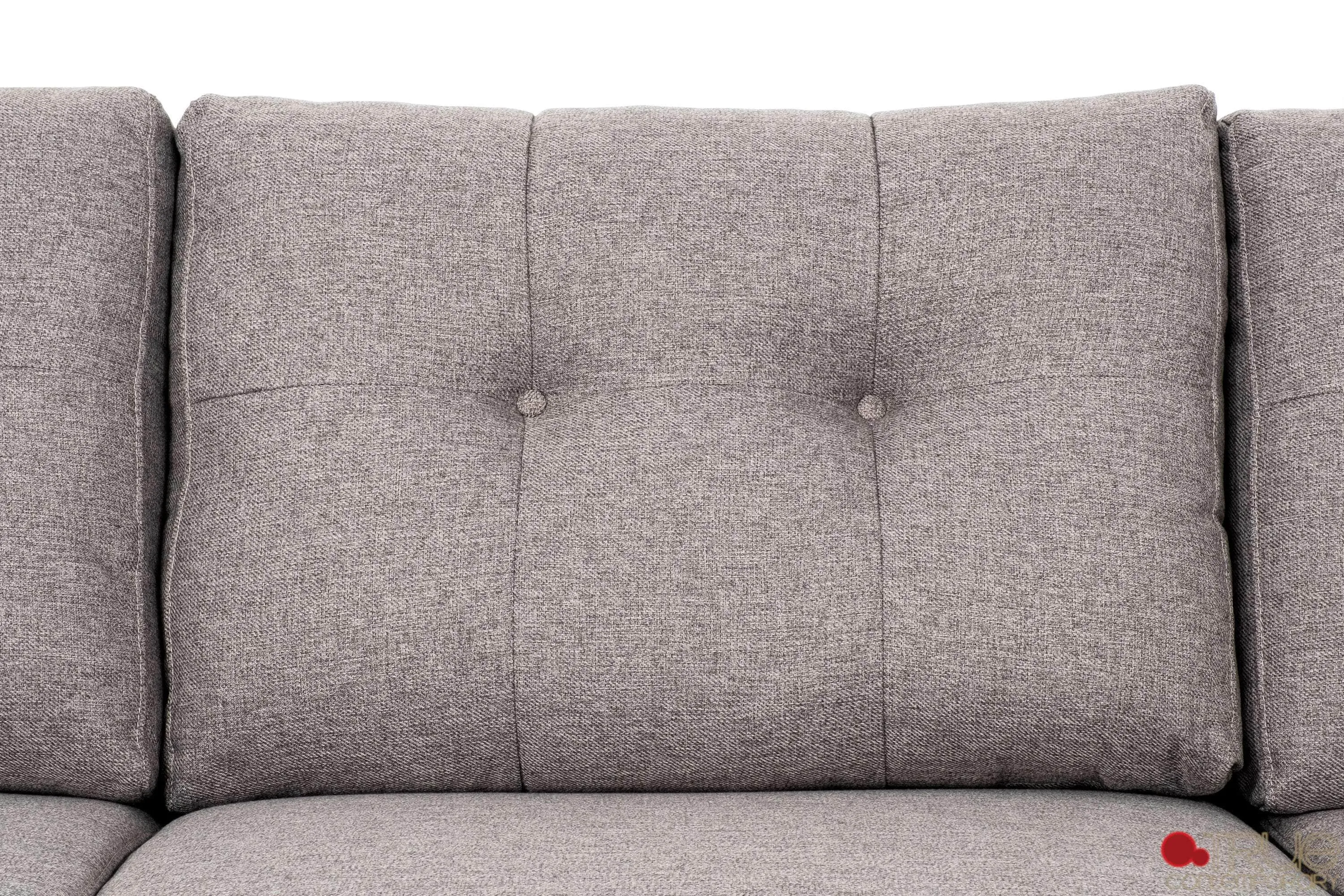 Elizabeth Tufted Sectional Sofa in Nia Grey