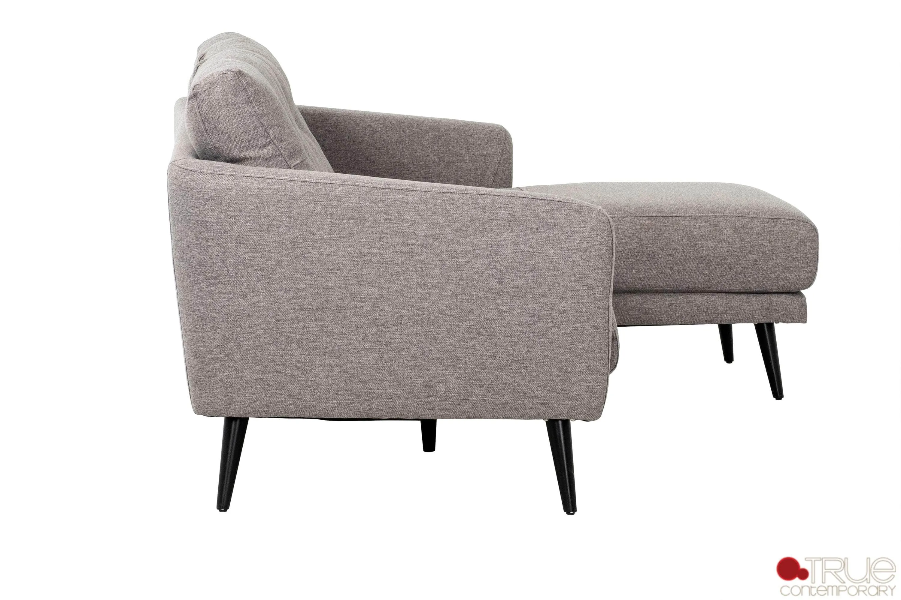 Elizabeth Tufted Sectional Sofa in Nia Grey