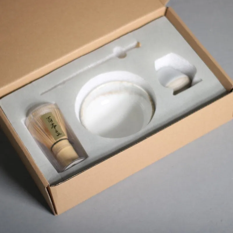 Gohobi Ceramic Kiln Gazed Blue & Purple Matcha Set