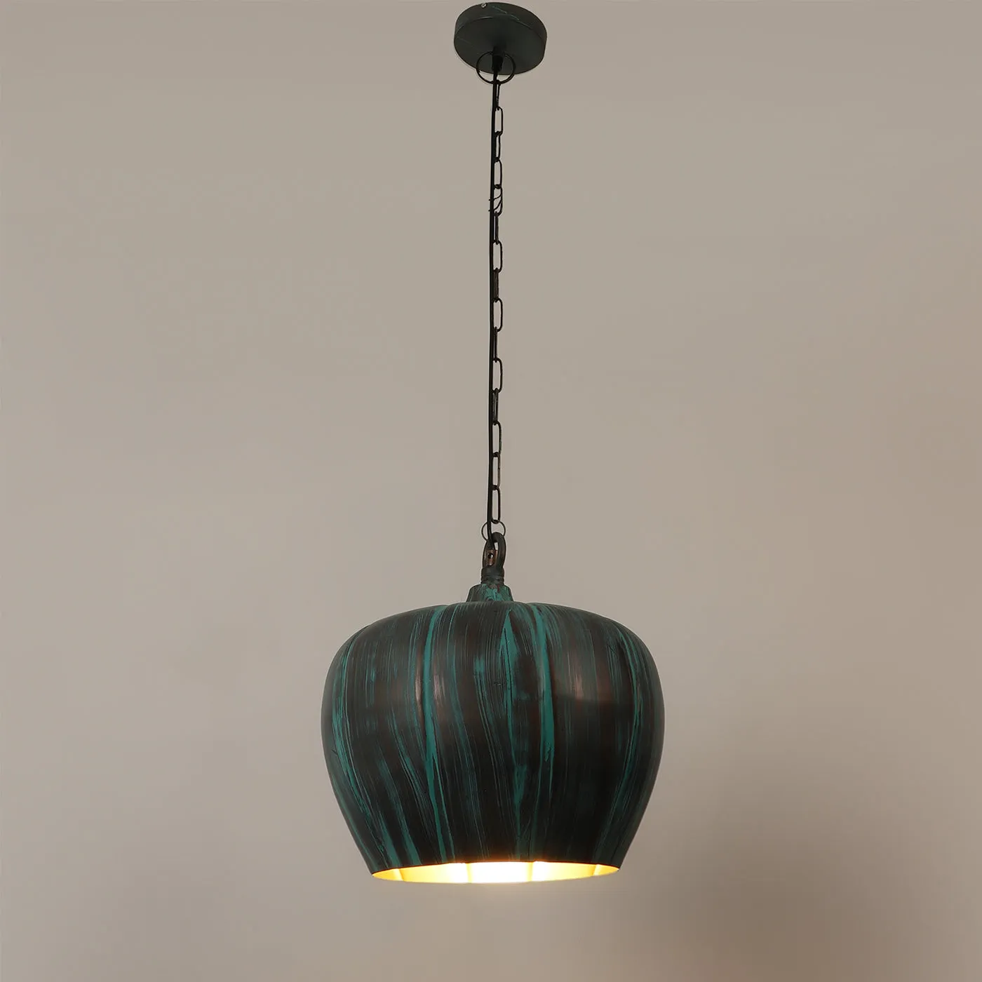 Green Metal Hanging Light - 0187-HL - Included Bulb