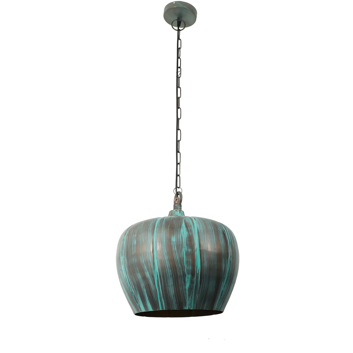 Green Metal Hanging Light - 0187-HL - Included Bulb