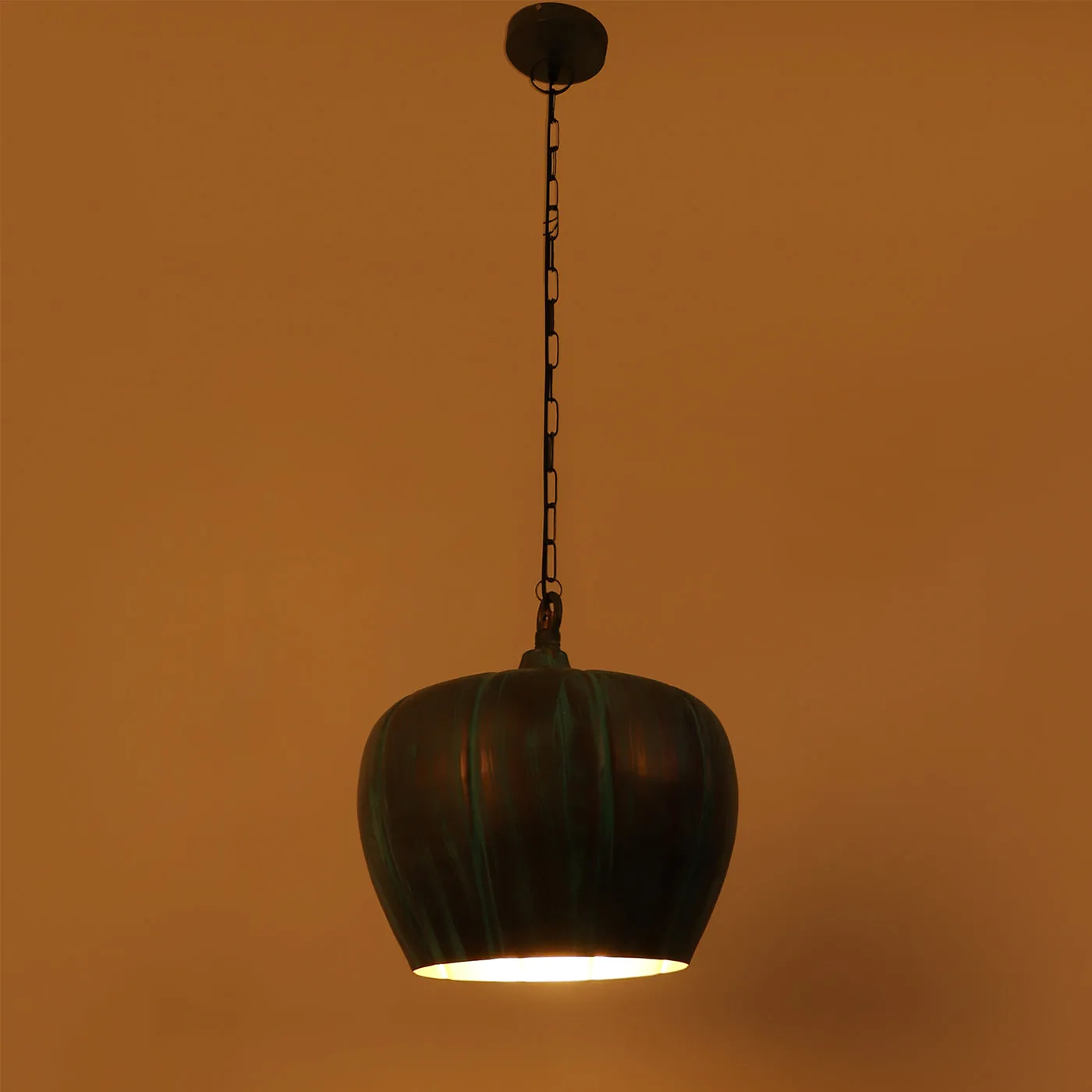 Green Metal Hanging Light - 0187-HL - Included Bulb