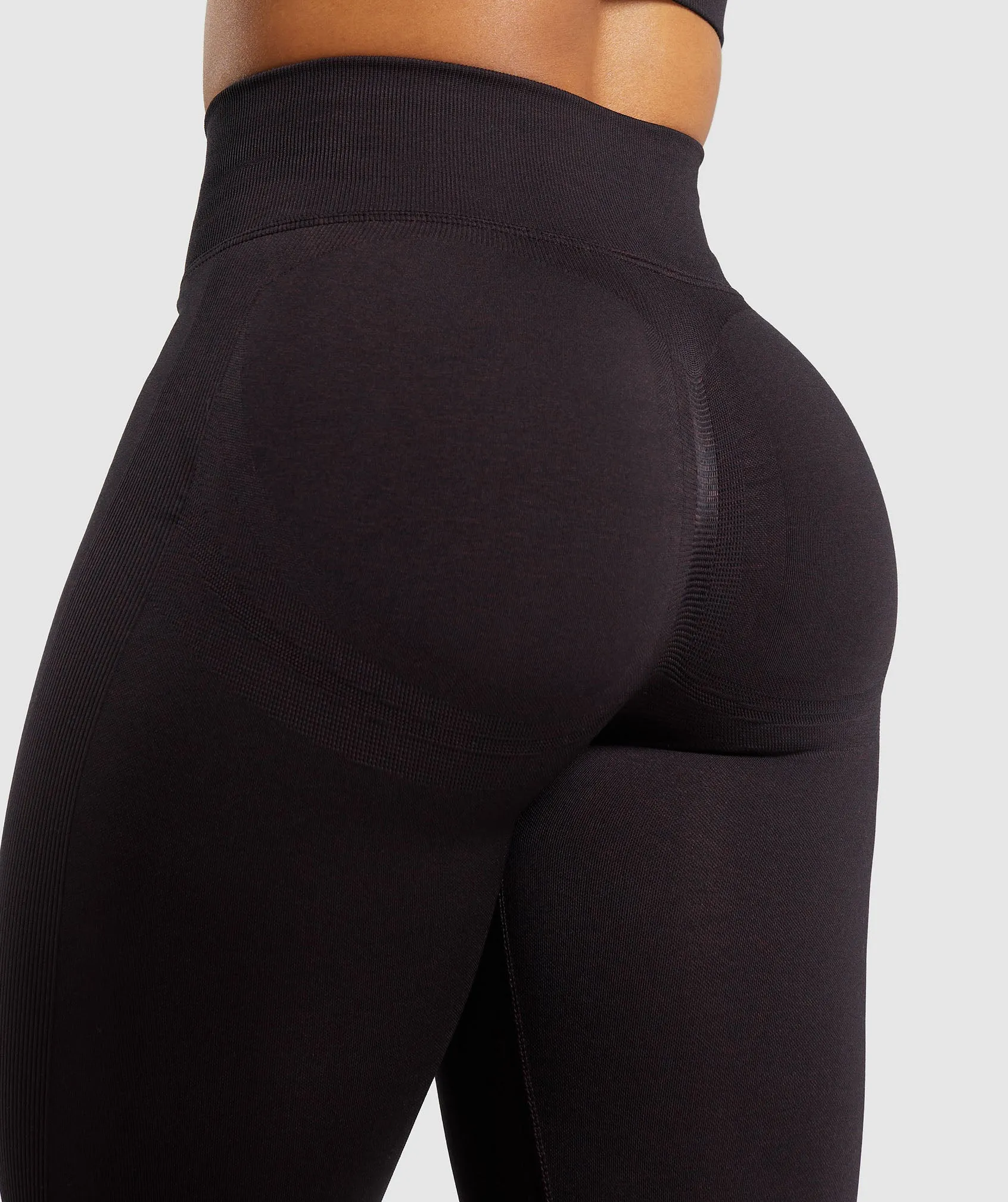 Gymshark Lift Contour Seamless Leggings - Depth Purple/Black Marl