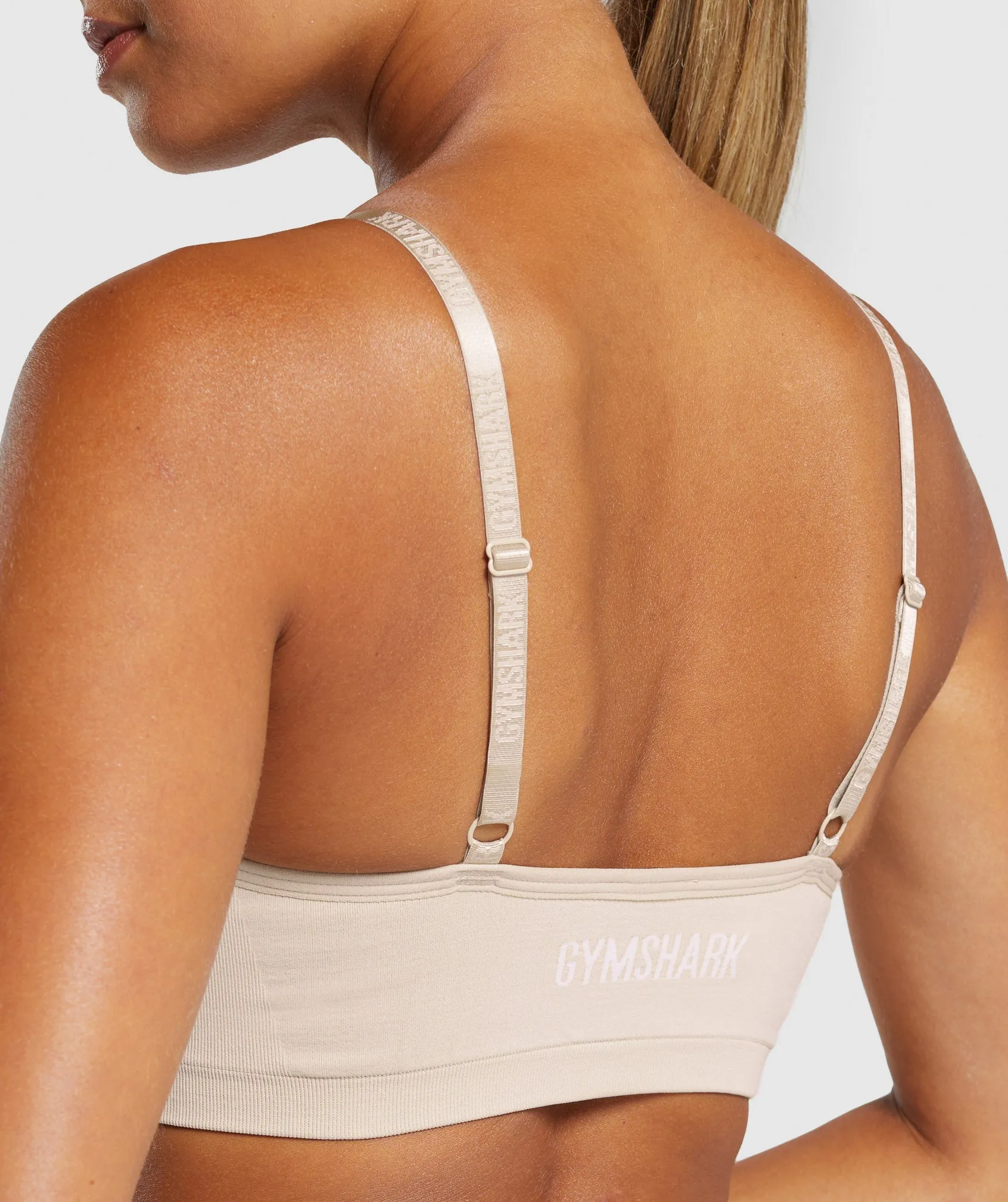 Gymshark Seamless V Neck Bralette - Pebble Grey