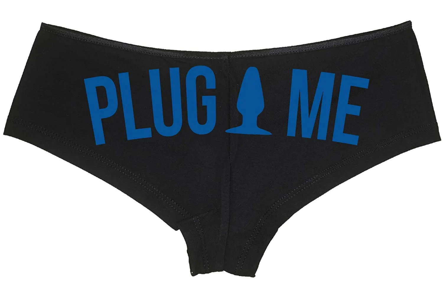Plug Me • Black Boyshort • Choose Text Color
