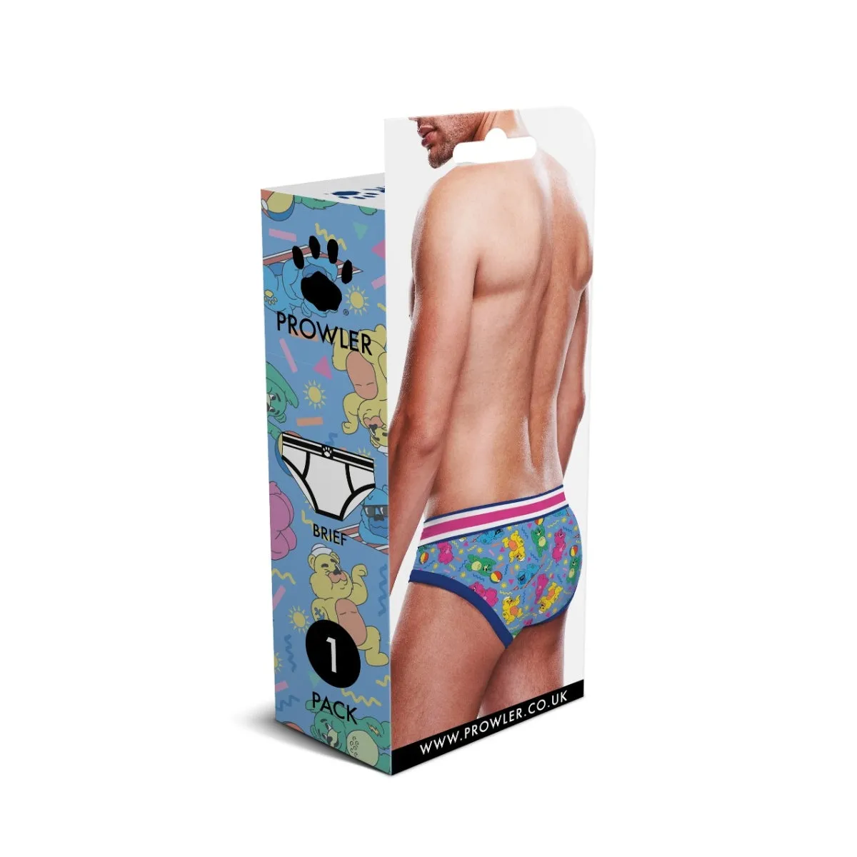 Prowler Beach Bears Brief Blue Pink