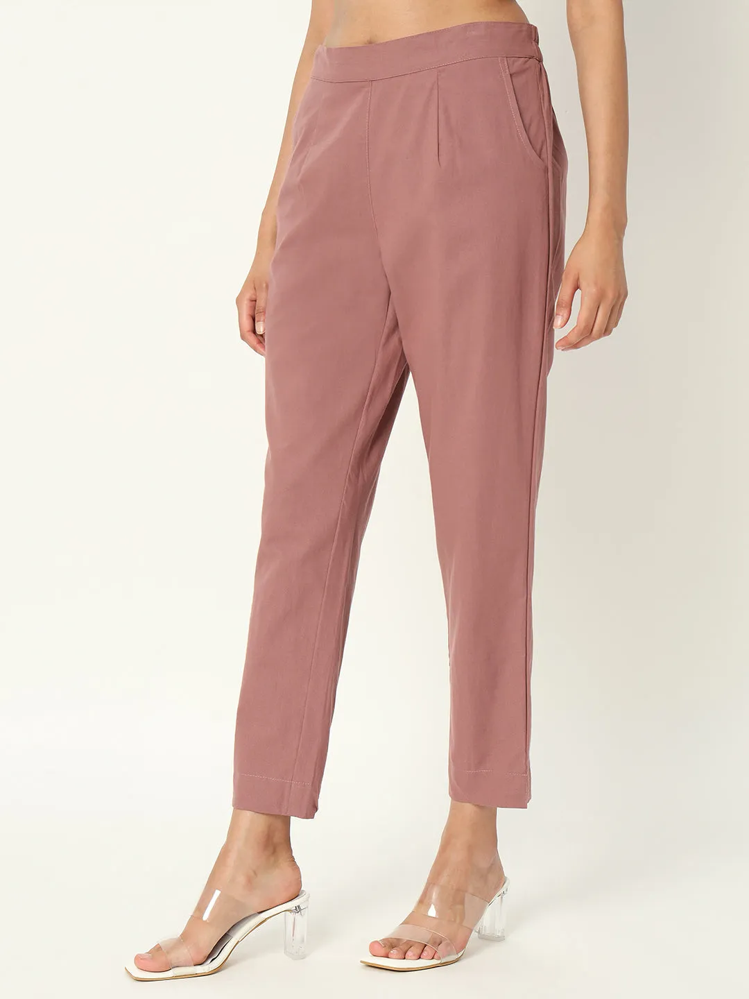 ROSE TAUPE COTTON PANTS