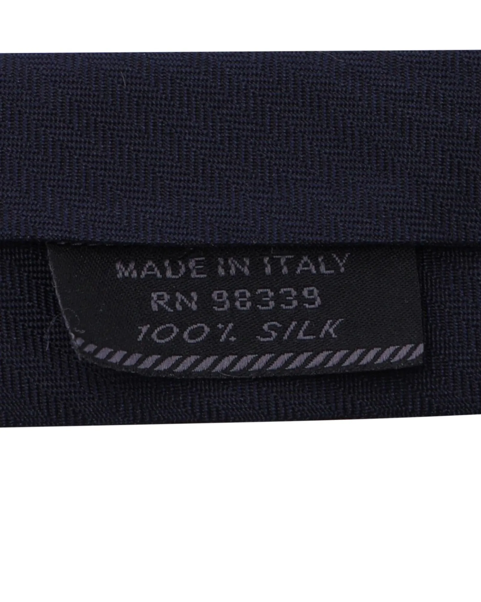 Sharp Navy Blue Silk Tie by Prada