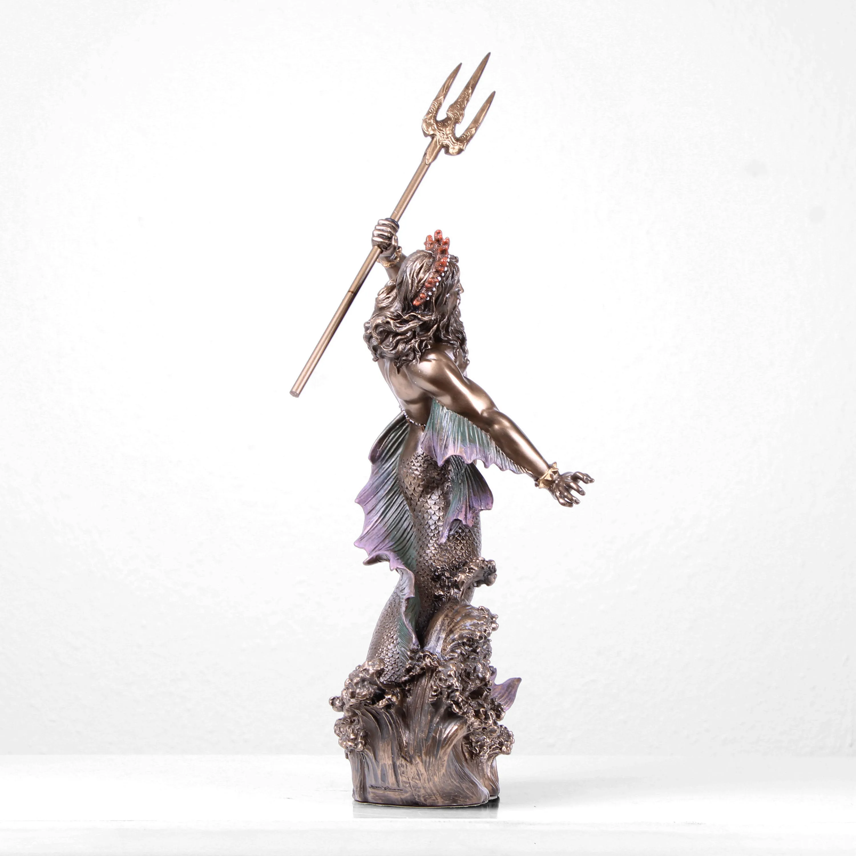 Statue of Poseidon (God of the Sea - Cold Cast Bronze Sculpture)