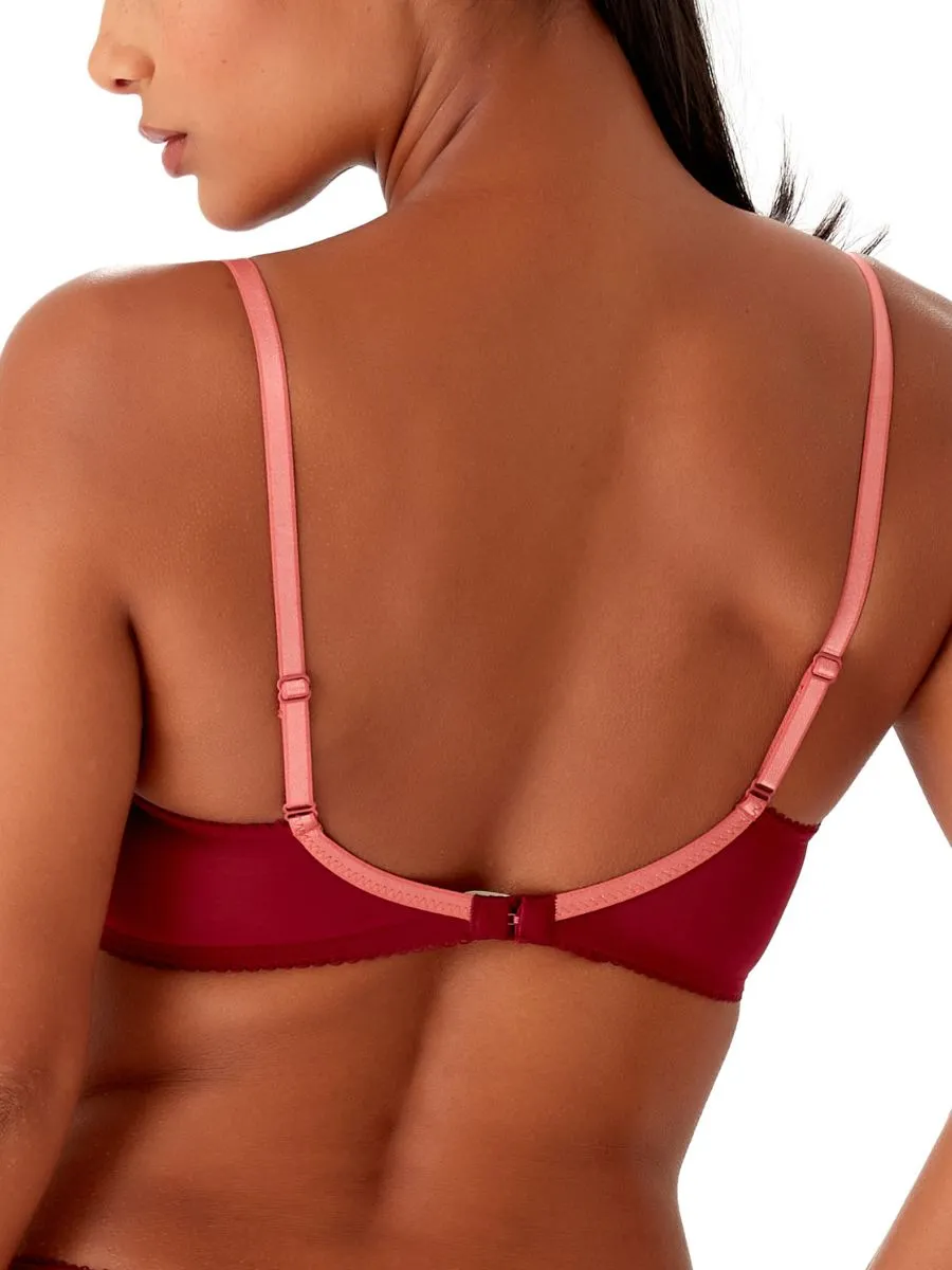 Plunge Superboost Lace Bra in Cranberry and Raspberry Sorbet