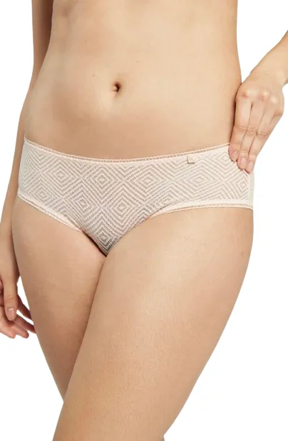 The Sheer Deco Hipster Brief Blush Pink
