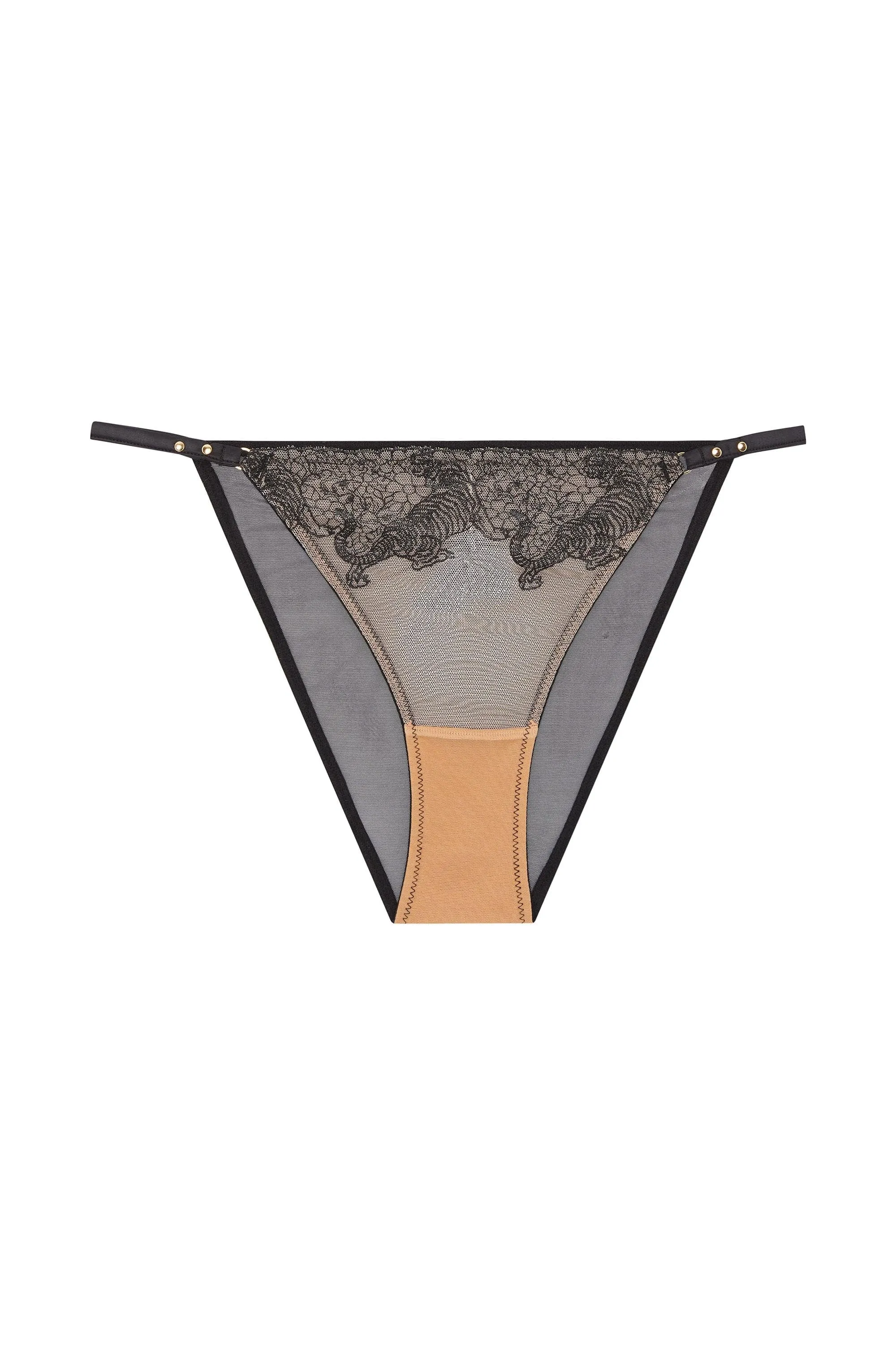 Tiger Peach Mesh Embroidered Brief