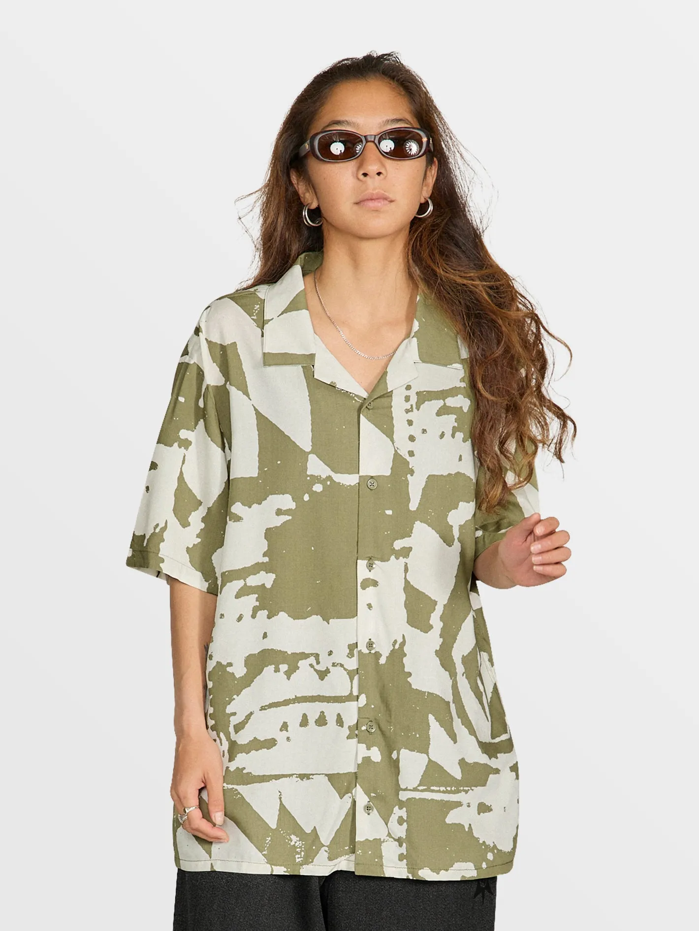 Tokyo True Collage Short Sleeve Shirt - Light Army