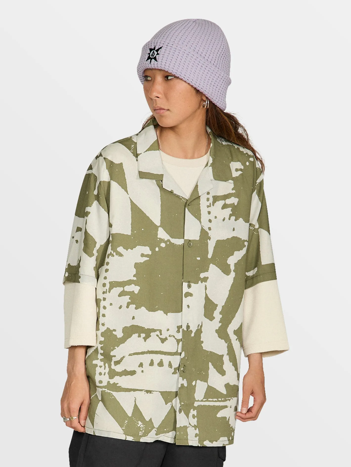 Tokyo True Collage Short Sleeve Shirt - Light Army