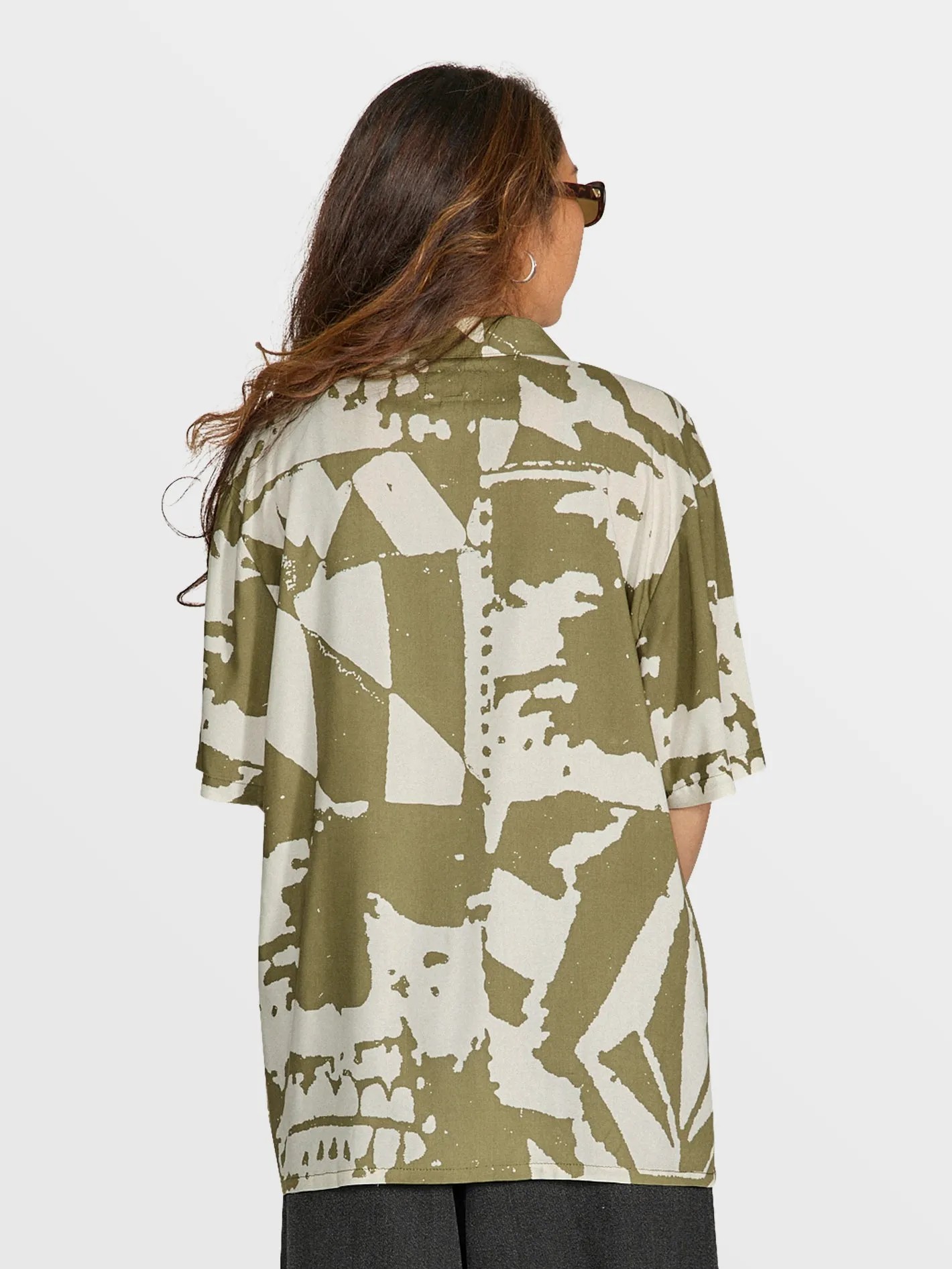 Tokyo True Collage Short Sleeve Shirt - Light Army