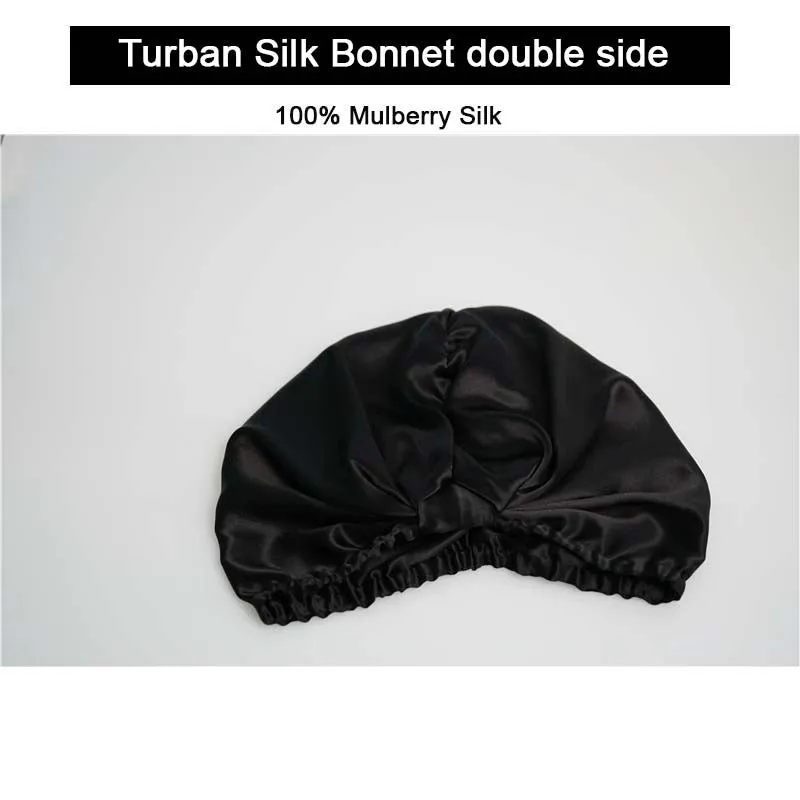 Turban silk bonnets - Black