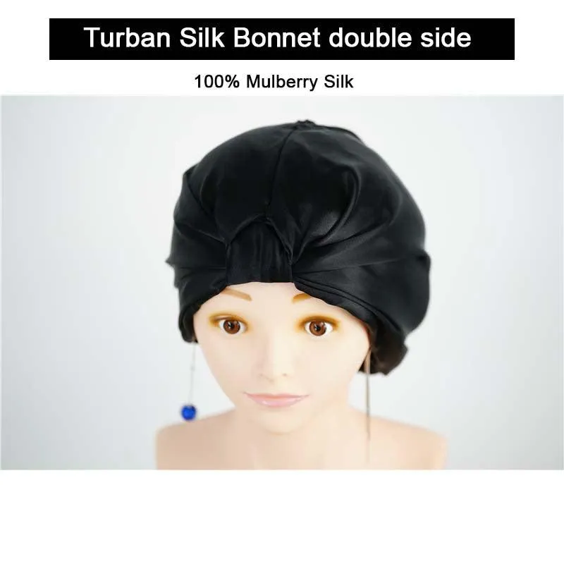 Turban silk bonnets - Black