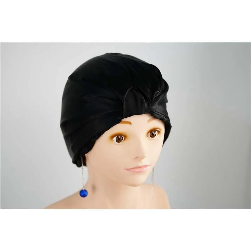 Turban silk bonnets - Black