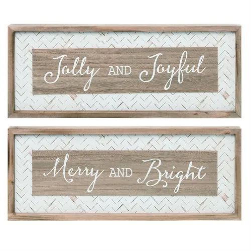 Wooden Holiday Sign - 2 Styles